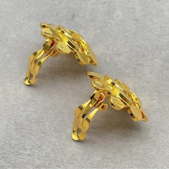CHANEL Coco Mark CC Flower Motif GP 94P Earrings W/Box - Picture 6 of 11